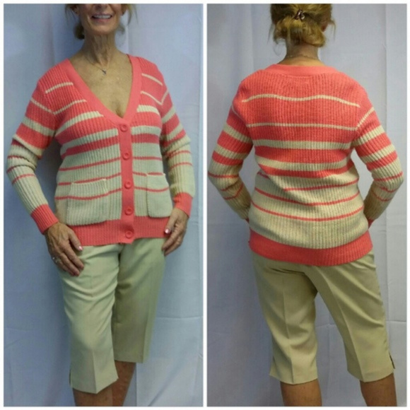 Boyfriend Fit Striped Sweater, size Small - Picture 3 of 8